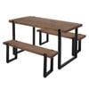 Levede Industrial Dining Table and 2pcs Chairs Set