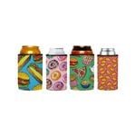 Stubbyz Junk Food Stubby Cooler 4-Pack Standard