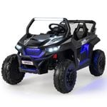Costway 2-Seater Kids Ride on UTC Vehicle with Lights & Music Black