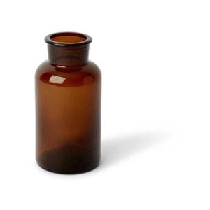 3PK E Style 16cm Glass Specimen Bottle Home Decor - Brown