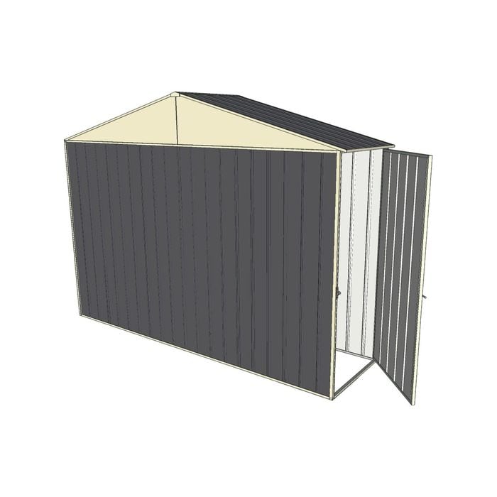 Build-a-Shed 3.0 x 0.8 x 2.3m Gable Single Hinged Side Door Shed - Grey