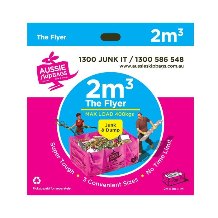 Aussie Skip Bags 2x1x1m Disposable Bag - The Flyer 400kg Max