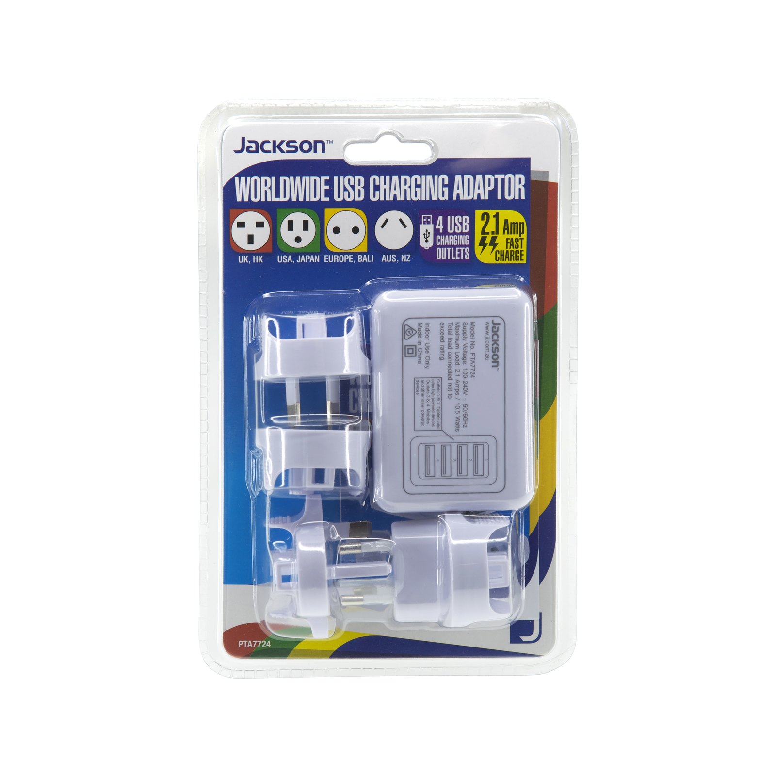 Jackson Worldwide 4 x USB Charging Adaptor product image