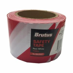 Brutus 75mm x 100m Red And White Safety Tape