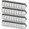 36PK Glass & Co Cleo Quilted Black Metal Lid Storage Jar 240ml Clear