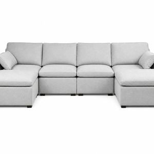 Jonpony 6-Piece Modular Sofa Set - Light Grey