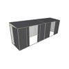 Build-a-Shed 1.5 x 6 x 2m Skillion Dual Double Sliding Side Door Shed - Grey