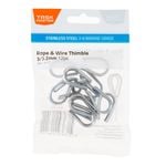 Taskmaster 3mm 316 Stainless Steel Rope Thimble - 12 Pack