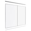 Lugna 2100 x 1801-2400mm Clear Anodised Optiglass Panels Wardrobe Double Sliding Doors