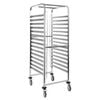 Vogue Gastronorm Racking Trolley 15 Level - Racking Trolleys (gg499)