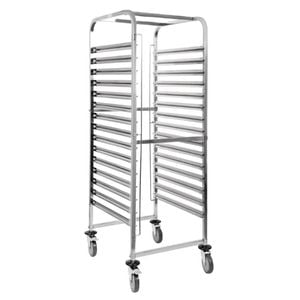 Vogue Gastronorm Racking Trolley 15 Level - Racking Trolleys (gg499)