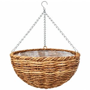 Brunnings 35cm Woven Rattan Hanging Basket
