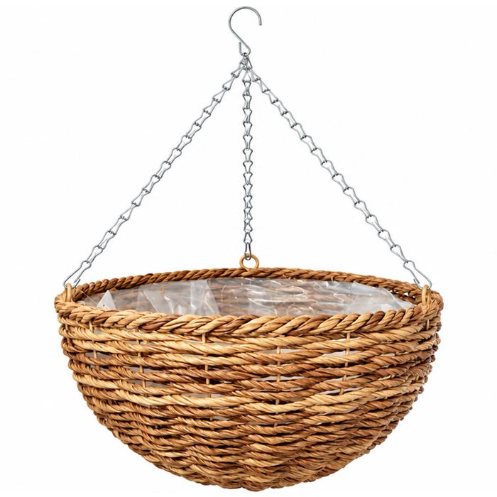 Brunnings 35cm Woven Rattan Hanging Basket