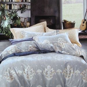 Bloomington 250TC Royal Damask Cotton Quilt Cover Set Queen