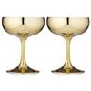 Tempa Aurora 2 Piece Coupe Glass Set 220ml   9.5X9.5X12.5cm   - Gold