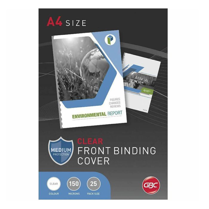 GBC Ibico Binding Covers A4 Clear (150 micron, 25pk)