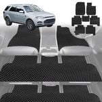 6D Diamond Car Floor Mats for Ford Territory 2004-2011-Ultimate Set-Black-Outback GT