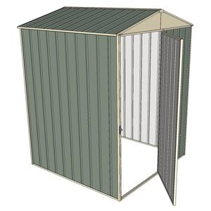 Build-a-Shed 1.5 x 1.5 x 2.3m Front Gable Single Hinged Door Shed - Green