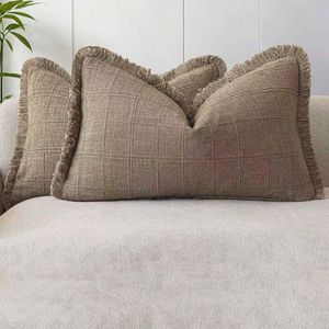 Gioia Casa 2-Pack Linen Look Cushion Covers 30cm x 50cm - Camel