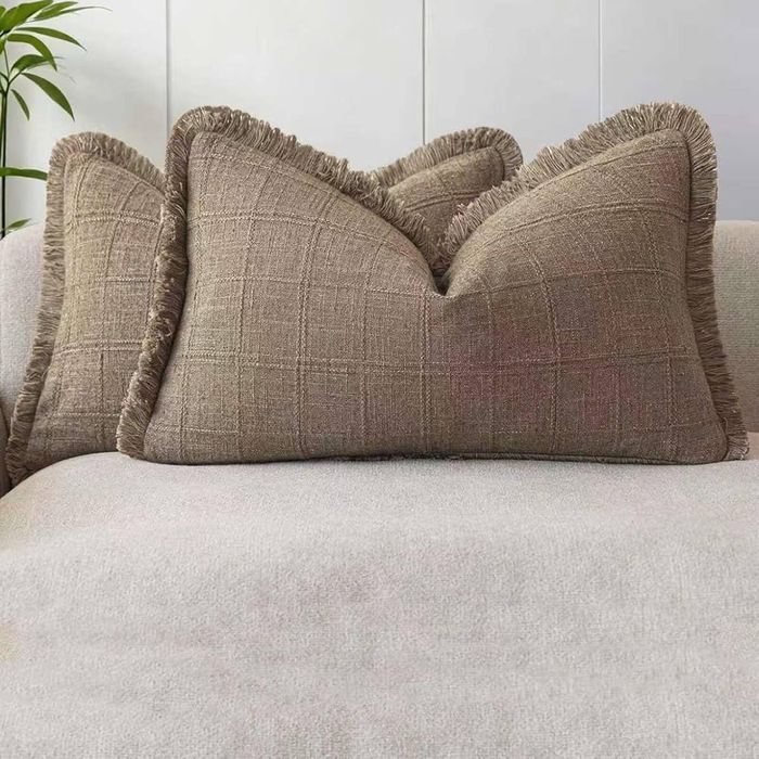 Gioia Casa 2-Pack Linen Look Cushion Covers 30cm x 50cm - Camel