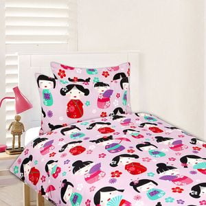 Happy Kids Glow in the Dark Quilt Cover Set China Doll Double