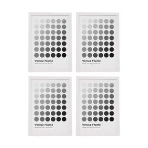 4PK Braz A4 Venice Image Photo Document Display Frame 29.7x21cm White