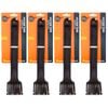 4PK Topchef Long Handle Barbeque Cleaning Brush With Scraper 30cm Black
