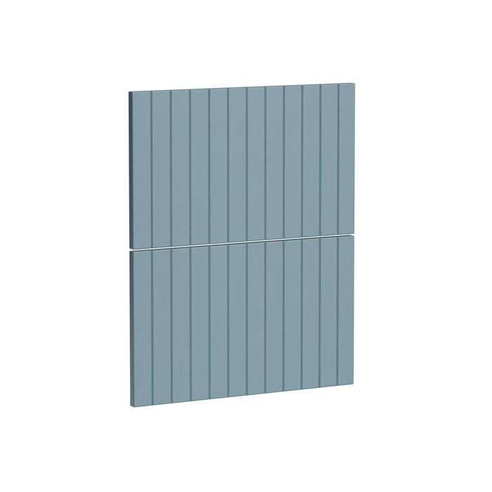 Kaboodle 600mm Danish Blue V-Groove 2 Drawer Panels