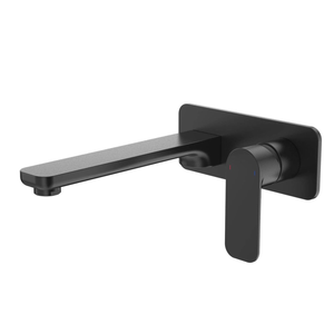 Caroma Black Luna Lead Free Wall Basin Mixer