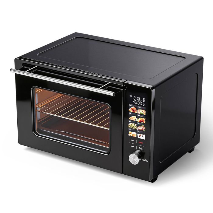 YOPOWER 35L Air Fryer Oven with Rotisserie and 17 Presets, Black