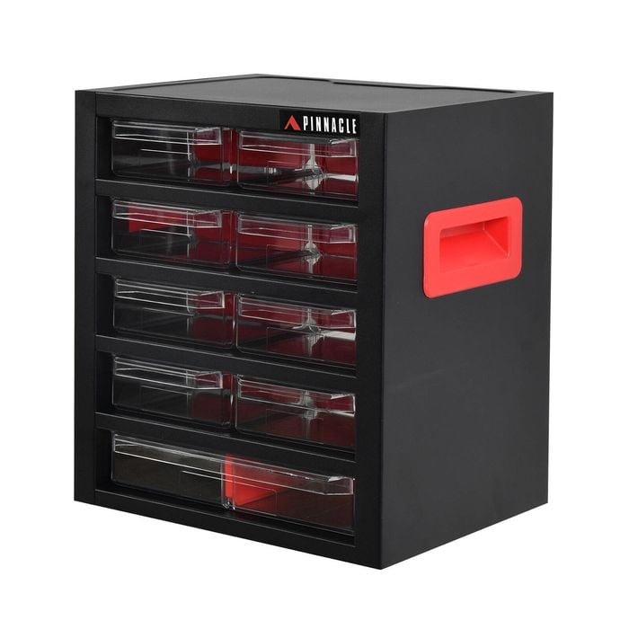Pinnacle 286 x 320 x 220mm 9 Compartment Metal And Clear Plastic Organiser