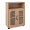 Costway Kitchen Storage Cabinet Cupboard Sideboard Shelf Organizer Natural