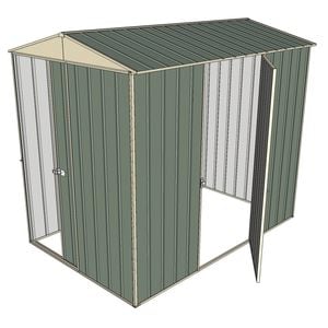 Build-a-Shed 1.5 x 2.3 x 2.3m Single Hinged Side Door Gable Shed - Green