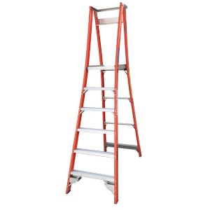 Indalex 1.8m 180kg Pro Series Industrial Fibreglass Platform Ladder