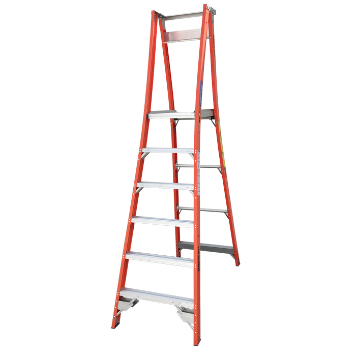 Indalex 1.8m 180kg Pro Series Industrial Fibreglass Platform Ladder