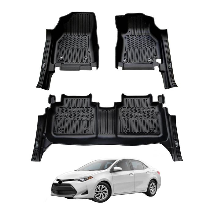 AUSGO 7D Car Floor Mats for Toyota Corolla Sedan 2013-2019 All-Weather Floor Liners
