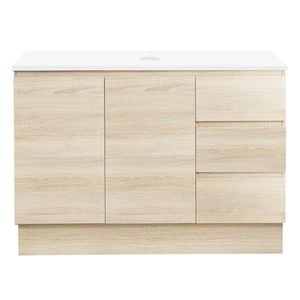 CIBO 1200mm Coast Veneer Nordic Full Height Bathroom Vanity With Solid Surface Top