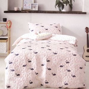 Bloomington Swan Blush Quilt Cover Set Single 140 x 210 cm
