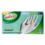 Sabco Medium Latex Disposable Gloves - 100 Pack - Medium