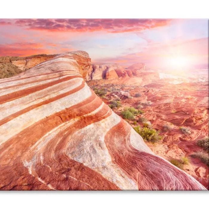 Rock in Valley Of Fire State Park  Print 100% Australian Made 120 x 90cm  (Stretched)