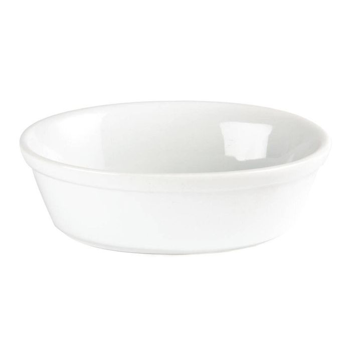 Olympia Pie Dishes Whiteware Oval 6 Pack 154 X 110mm Ceramic Kitchenware Baking