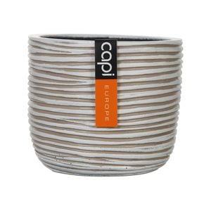 Capi 14 x 13cm Ivory Rib Indoor Plant Pot
