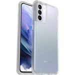 OtterBox Symmetry Clear Samsung Galaxy S21+ 5G (6.7") Case Clear - (77-81763), Antimicrobial, DROP+ 3X Military Standard, Raised
