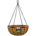 Brunnings 40cm Black Georgian Hanging Basket