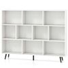 Costway 3-tier 140cm Bookcase 10 Cube Bookshelf W/metal Legs