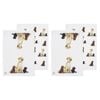 2x 2pc Ashdene Puppy Love Labrador Kitchen Tea Towel 50x70cm - White