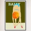 Galrie Bally Shoes 1980 Vintage Advertising Poster by Pierre FixMasseau for Home Decor, Black Frame, 70 x 100cm (28 x 40inch)