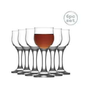 LAV Nevakar Stemmed Liqueur Schnapps Glasses - 55ml - Pack of 6