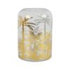 Maine & Crawford Hana 24x17cm Golden Palm Glass Vase - Clear
