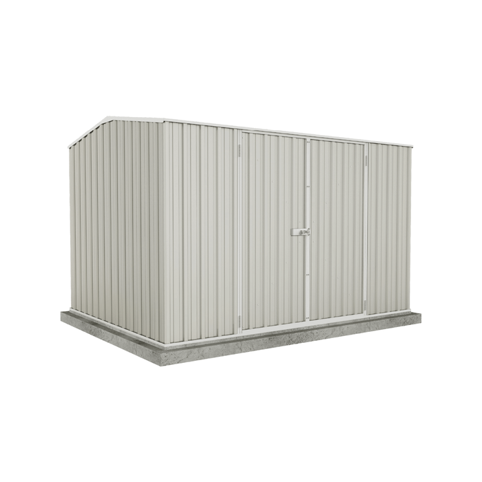 Absco Sheds 3.00 x 2.26 x 2.00m Surfmist Premier Double Door Garden Shed